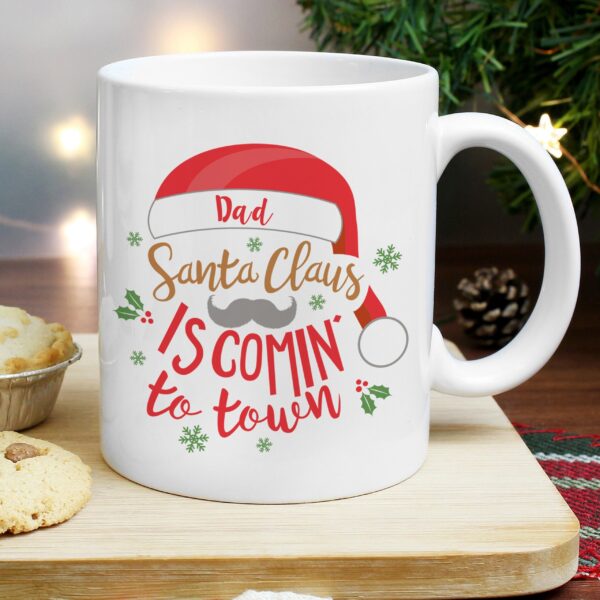 Personalised Santa Claus Is Comin To Town Mug: 2 - Mugs By Gift Moments