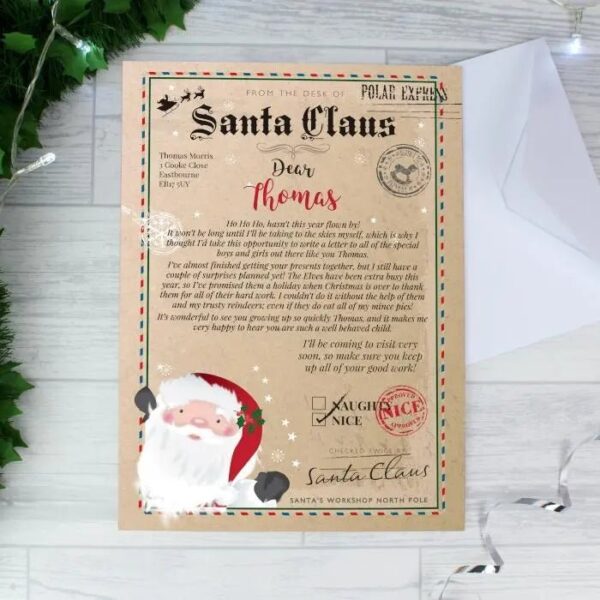 Personalised Santa Claus Letter: 2 - Santa Letters By Gift Moments