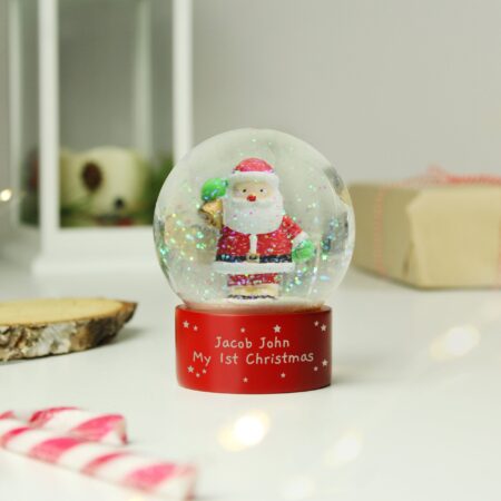 Personalised santa snow globe