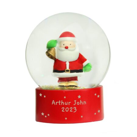 Personalised santa snow globe