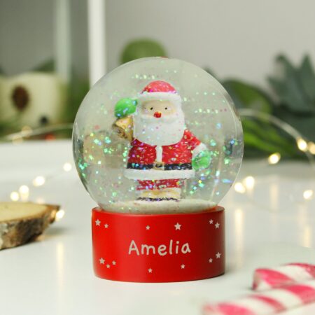 Personalised santa snow globe
