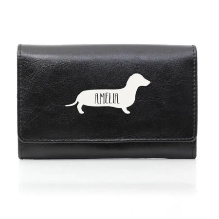 Personalised Sausage Dog Black Purse: 2 - Bags & Purses By Gift Moments