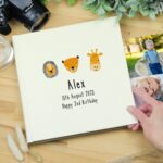 Personalised Scandi Safari Animals Square Photo Album: 1 - Photo Albums By Gift Moments