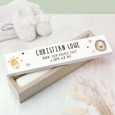 Personalised Scandi Safari Animals Wooden Certificate Holder: 4 - Certificate Holders By Gift Moments