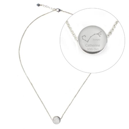 Personalised Scorpio Zodiac Star Sign Necklace (Oct 23rd - Nov 21st): 2 - Necklaces By Gift Moments