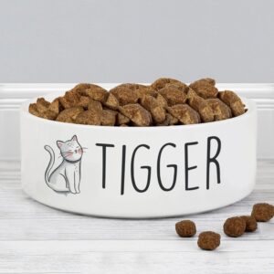 Personalised Scribble Cat 14cm Medium Pet Bowl: 3 - Pet Products By Gift Moments