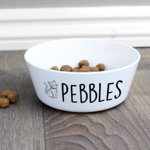 Personalised Scribble Cat Plastic Cat Bowl: 1 - Pet Products By Gift Moments