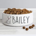 Personalised Scribble Dog 14cm Medium Pet Bowl: 1 - Pet Products By Gift Moments