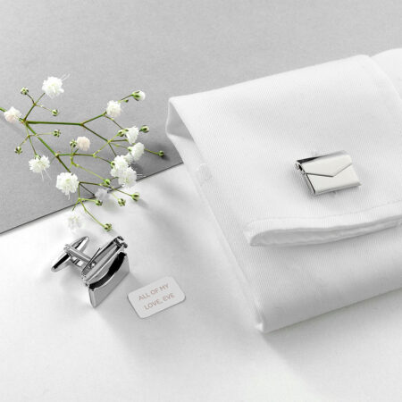 Personalised Secret Message Envelope Cufflinks: 5 - Cufflinks & Tie Slides By Gift Moments