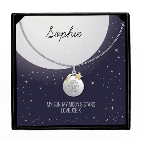 Personalised Sentiment Disc Necklace and Box: 5 - Necklaces By Gift Moments