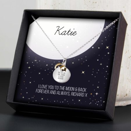 Personalised Sentiment Disc Necklace and Box: 4 - Necklaces By Gift Moments