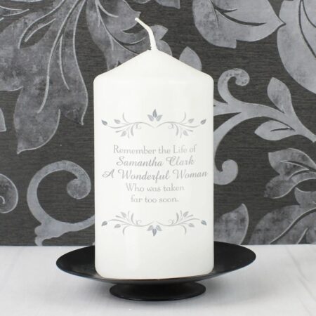 Personalised Sentiments Pillar Candle: 1 - Candles By Gift Moments