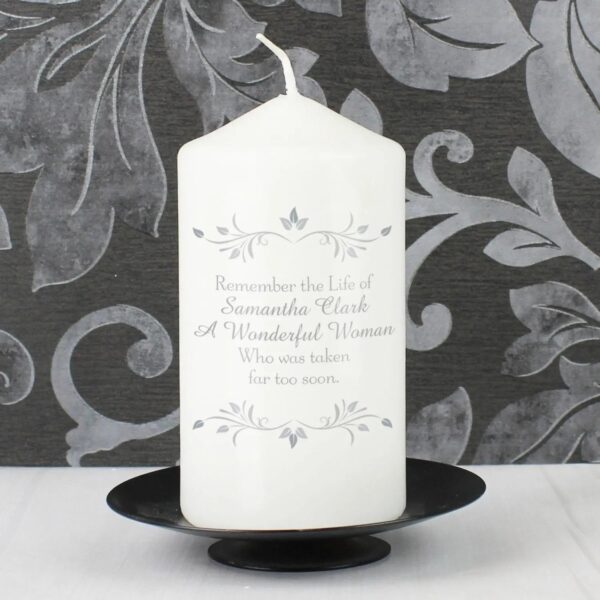 Personalised Sentiments Pillar Candle: 1 - Candles By Gift Moments