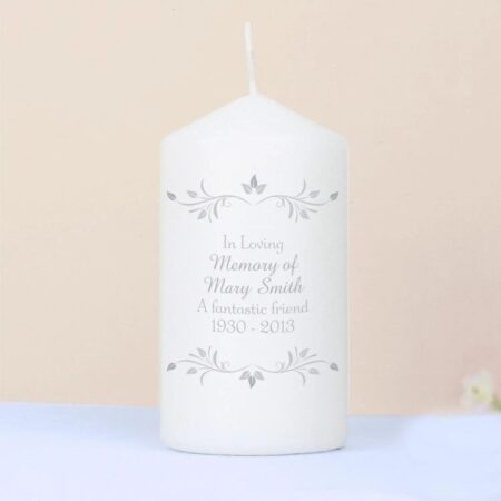 Personalised Sentiments Pillar Candle: 2 - Candles By Gift Moments