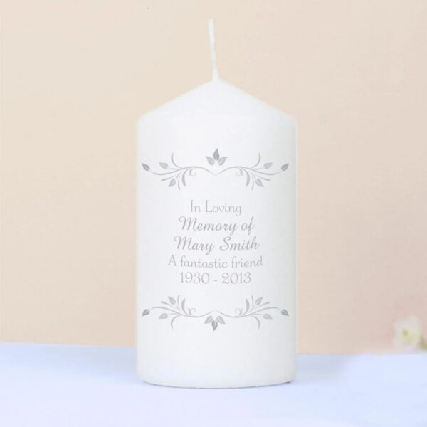 Personalised Sentiments Pillar Candle: 2 - Candles By Gift Moments