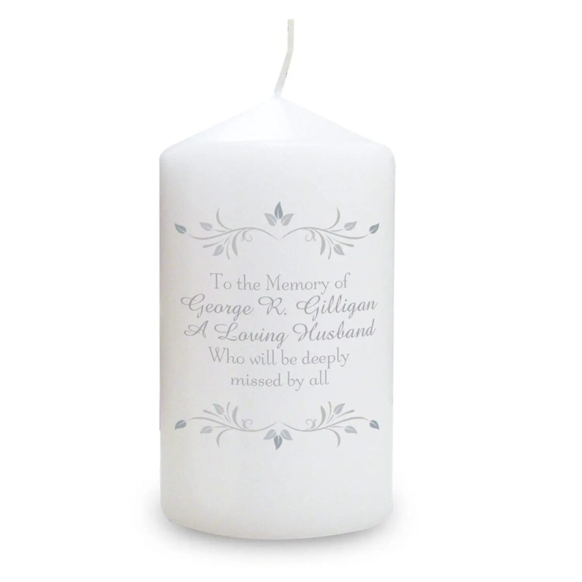 Personalised Sentiments Pillar Candle: 3 - Candles By Gift Moments