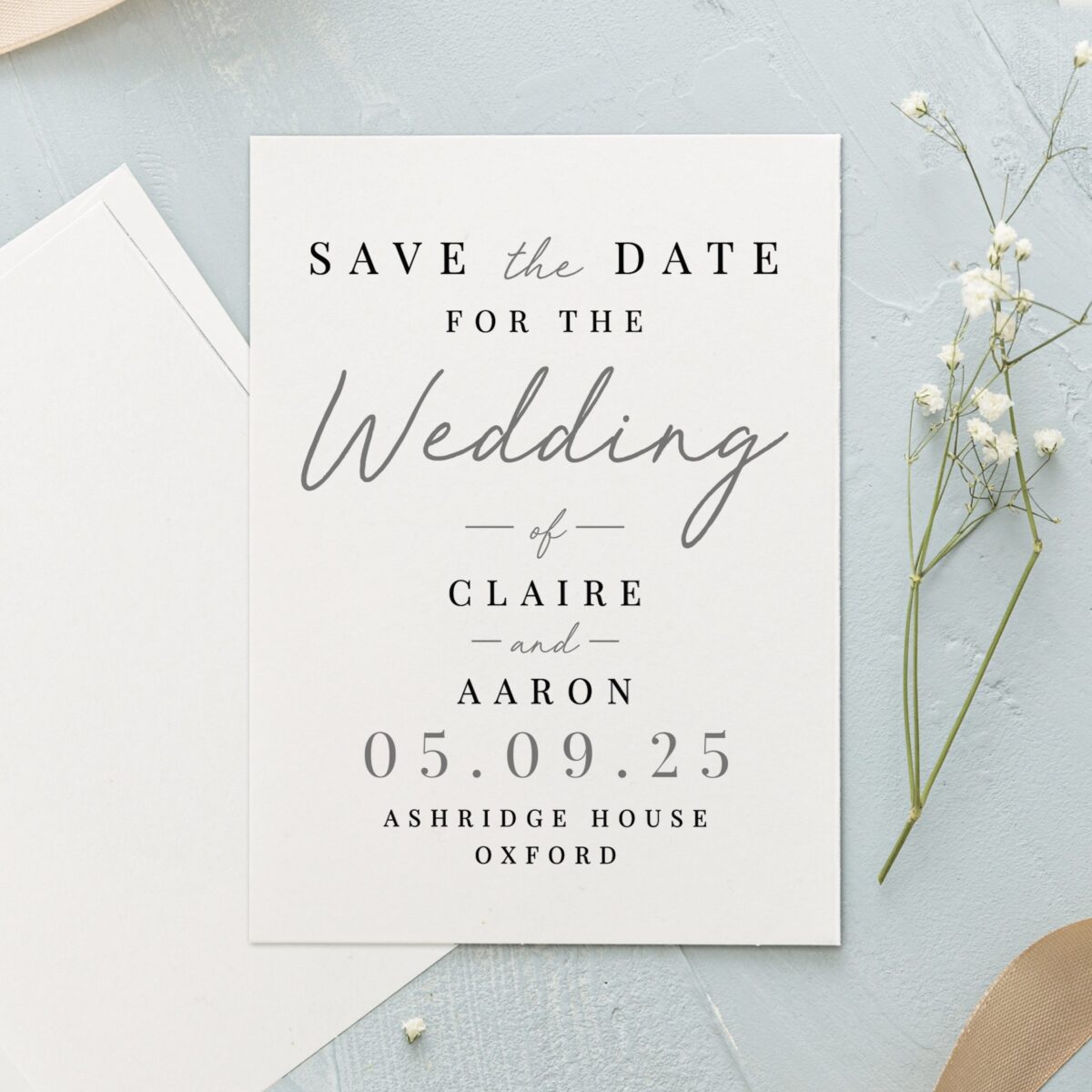 Personalised set 36 wedding save dates