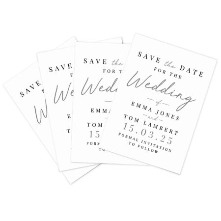 Personalised set 36 wedding save dates