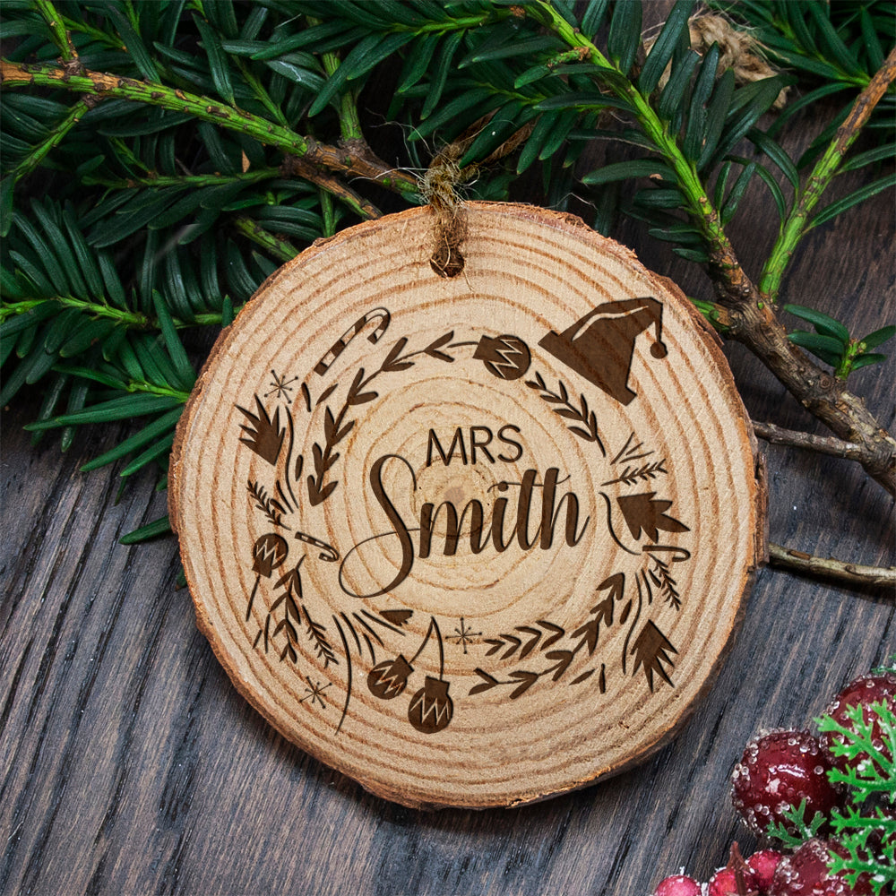 Personalised Couple’s Christmas Tree Decorations Set: 2 - Christmas Decorations By Gift Moments