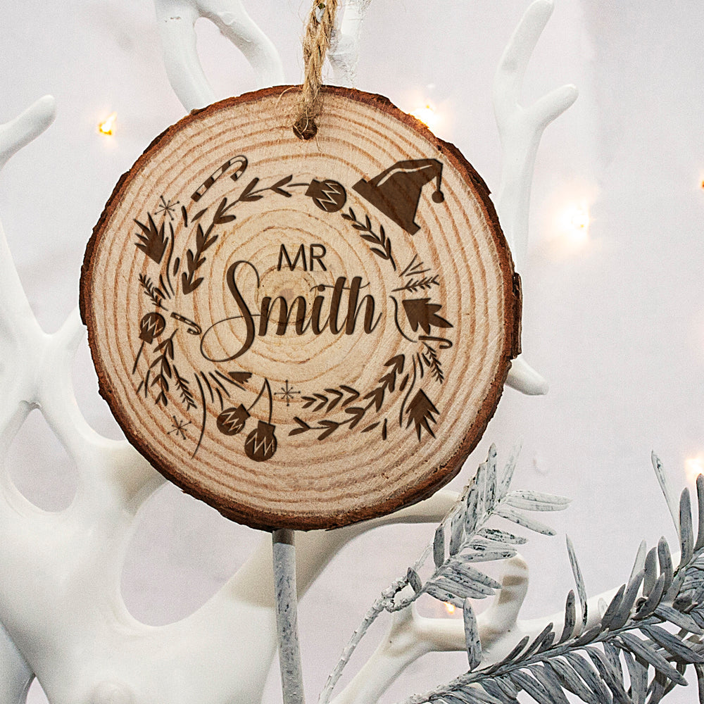 Personalised Couple’s Christmas Tree Decorations Set: 5 - Christmas Decorations By Gift Moments