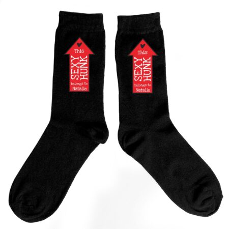 Personalised sexy hunk mens socks
