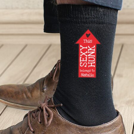 Personalised sexy hunk mens socks