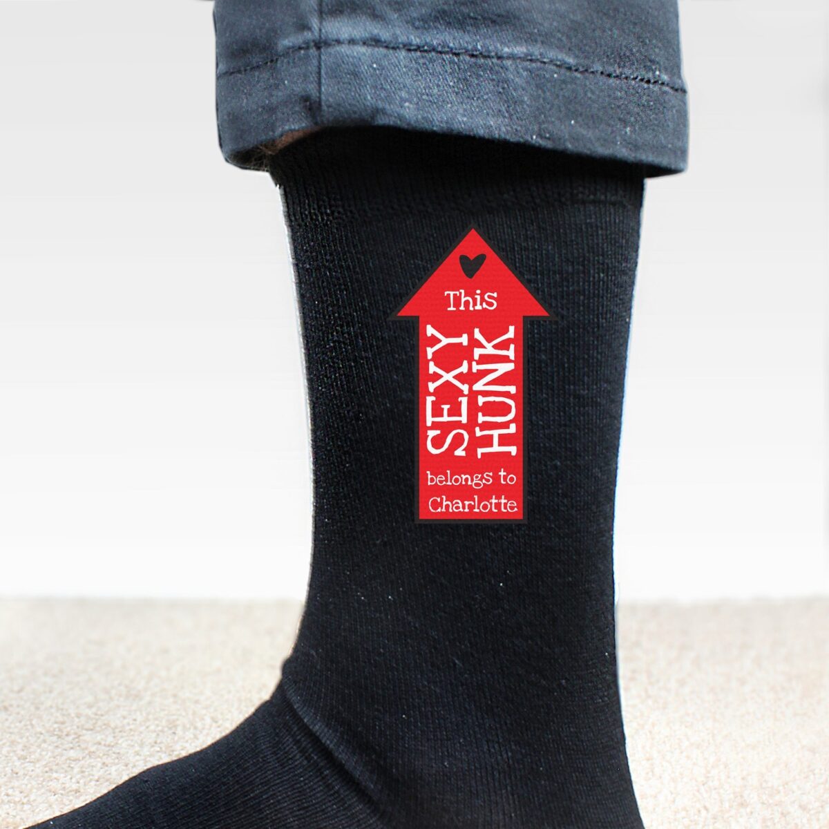 Personalised sexy hunk mens socks