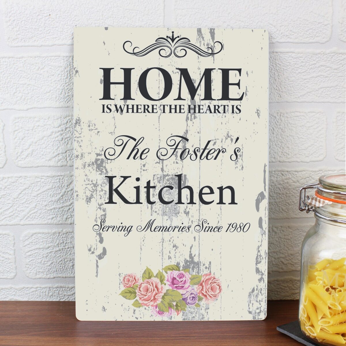 Personalised shabby chic sign