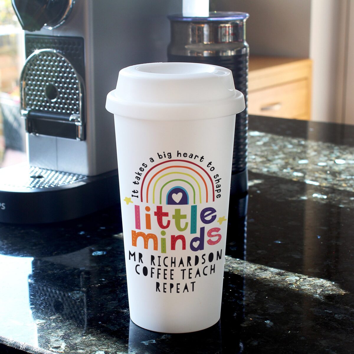 Personalised Shape Little Minds Travel Mug: 3 - Travel Mugs By Gift Moments