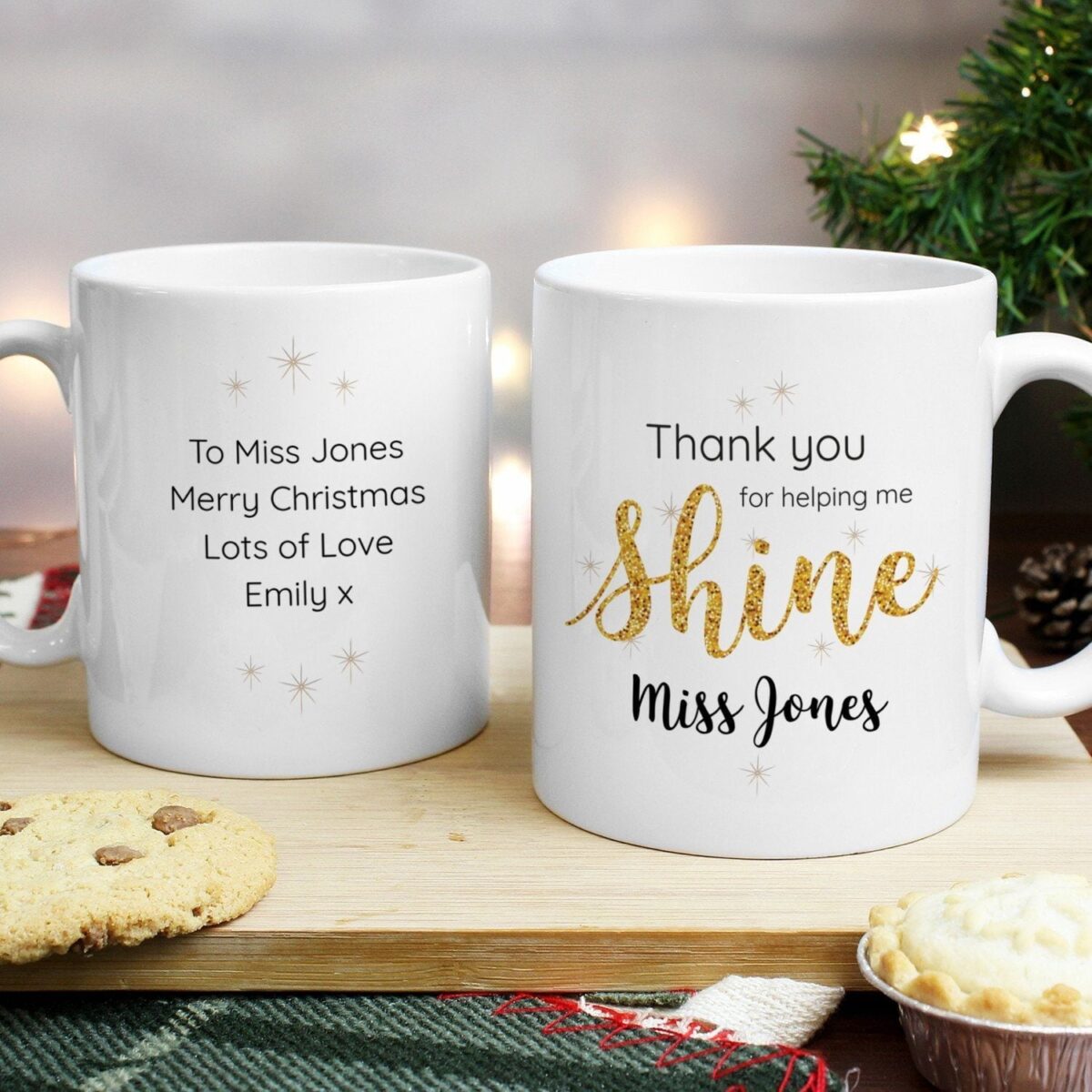 Personalised shine teacher mug