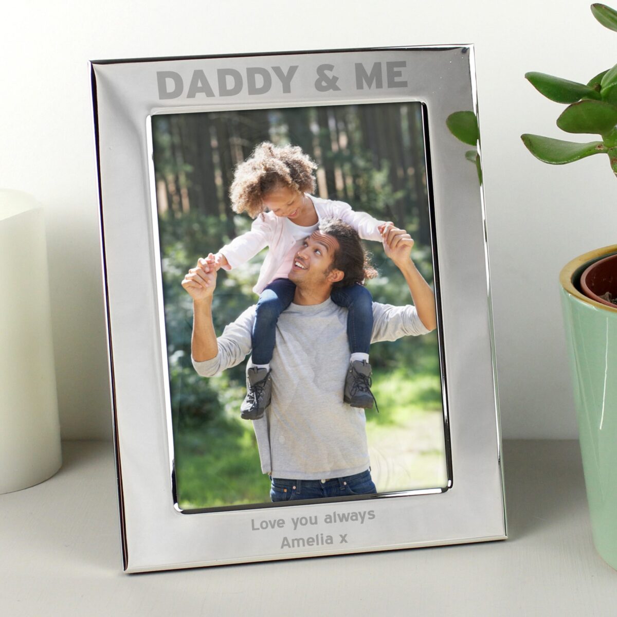 Personalised Silver 5x7 Daddy & Me Photo Frame: 1 - Photo Frames By Gift Moments