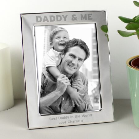 Personalised Silver 5x7 Daddy & Me Photo Frame: 2 - Photo Frames By Gift Moments