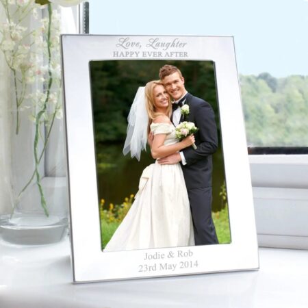 Personalised Silver 5x7 Happily Ever After Photo Frame: 1 - Photo Frames By Gift Moments