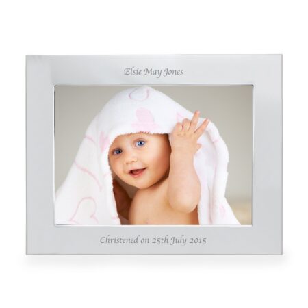 Personalised Silver 5x7 Landscape Photo Frame: 3 - Photo Frames By Gift Moments