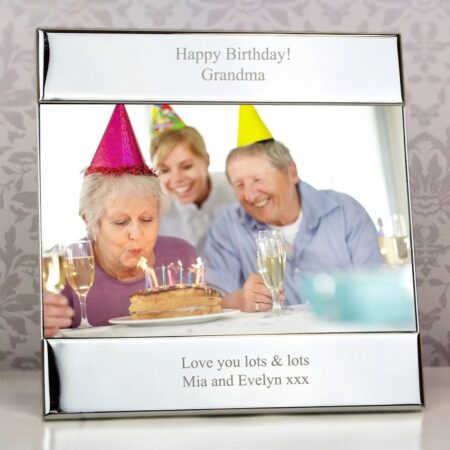 Personalised silver 6x4 photo frame