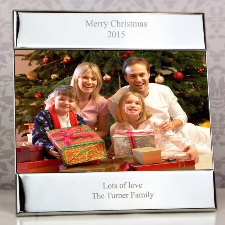 Personalised silver 6x4 photo frame