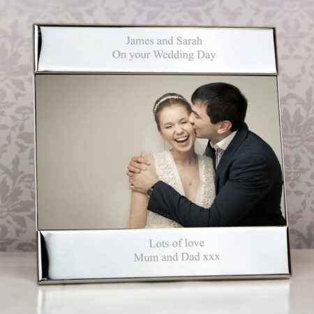 Personalised silver 6x4 photo frame