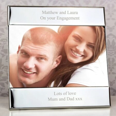 Personalised silver 6x4 photo frame