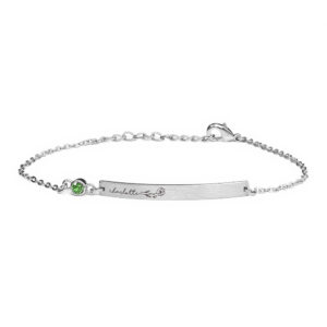 Personalised Silver Birth Flower Swarovski Crystal Bracelets: 17 - Bracelets By Gift Moments