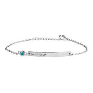 Personalised Silver Birth Flower Swarovski Crystal Bracelets: 25 - Bracelets By Gift Moments