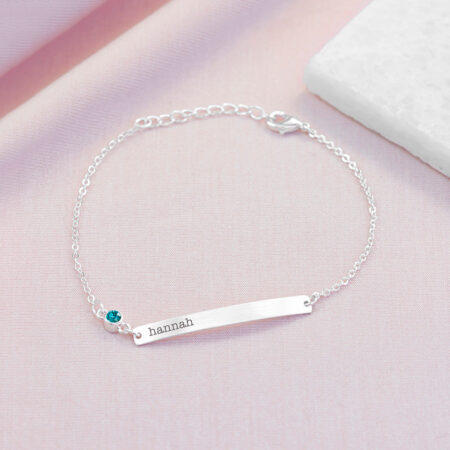 Personalised Silver Birthstone Swarovski Crystal Bracelets: 12 - December - Bracelets By Gift Moments