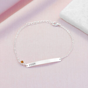 Personalised Silver Birthstone Swarovski Crystal Bracelets: 11 - November - Bracelets By Gift Moments