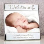 Personalised Silver Christening 6x4 Photo Frame: 1 - Photo Frames By Gift Moments