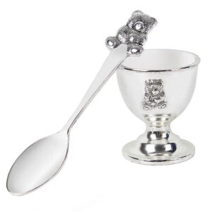 Personalised Silver Egg Cup & Spoon: 7 - Egg Cups By Gift Moments