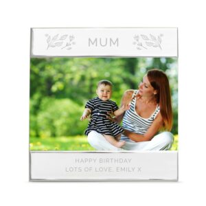 Personalised Silver Floral 6x4 Photo Frame: 5 - Photo Frames By Gift Moments
