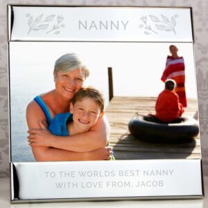 Personalised Silver Floral 6x4 Photo Frame: 2 - Photo Frames By Gift Moments