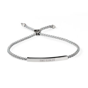 Personalised Silver Identity Rope Bracelet: 5 - Bracelets By Gift Moments