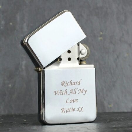 Personalised silver lighter