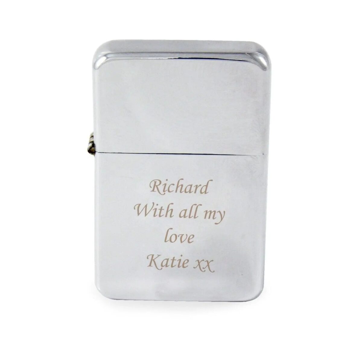 Personalised silver lighter