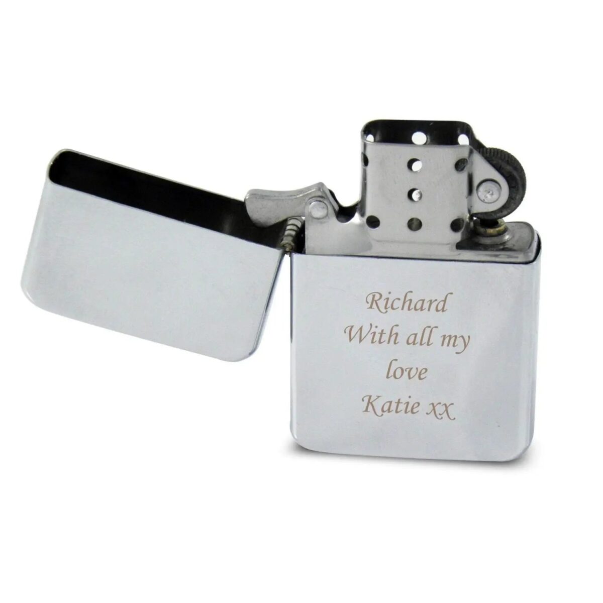 Personalised silver lighter